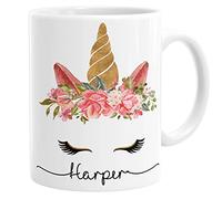 Daytripper Girls Personalised Unicorn Mug Custom Name Coffee Tea Cup Any Name Unicorns Gift for Her-Design-1