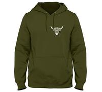 Daytripper Highland Cow Breast Print Mens Funny Unisex Pocket Print Hoodie