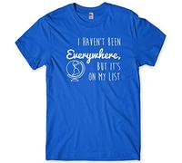 Daytripper I Haven't Been Everywhere But It's On My List Mens Funny Unisex T-Shirt-Medium-Royal