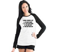 Daytripper I Know I Swear A Lot Womens Ladies Funny Baseball T-Shirt