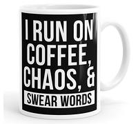 Daytripper I Run On Coffee Chaos & Swear Words Mug Coffee Cup
