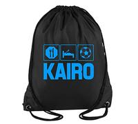 Daytripper Kairo Eat Sleep Football Soccer Personalised Custom Name Boys Sport Gym Bag School Gymsac 33 x 45 cm 11 Litrers