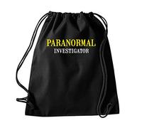 Daytripper Paranormal Investigator Halloween Funny Gym Drawstring Bag School PE Kit In Black Colour Gymnastics Swimming Sport