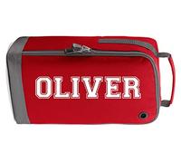 Daytripper Personalised Boot Bag Children's PE Kit Sports Football Rugby Boots Dance Shoes Custom Back To School Bags For Girls Boys Kids Gym Kits (Classic Red)