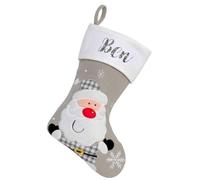 Daytripper Personalised Christmas Stockings, Custom Name, Stocking For Kids, Family Stockings, Dog Stocking, Silver, Xmas Decorations (SANTA)