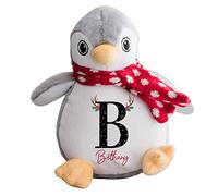 Daytripper Personalised Penguin Soft Toy Christmas Teddy Bear Any Name Initial Xmas Gift For Girls Boys Kids Children's Presents Cuddly Toys Plush Keepsake Gifts
