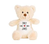 Daytripper Personalised Valentine's Teddy Bear For Couples, 1st Valentines Day, Custom Gift For Girlfriend Or Boyfriend, Keepsake, Mr & Mrs, Soft Toy, Cuddly Toys