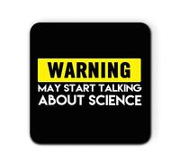 Daytripper Warning May Start Talking About Science Kitchen Single Coaster for Mug Coffe Tea Cup Gift