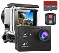 Dayu.p 4K Action Camera 12MP Underwater Waterproof Camera 170° Wide Angle WiFi Remote Control Sports Cam with 2 Batteries and Mounting Accessories Kit, 2 Battaries, 64G TF card
