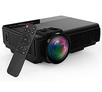 Dayu.p Bluetooth Video Projector, Portable WiFi Projector, Support 1080P and 176" Display, Contrast: 2000:1, Input Interface AV/VGA/HDMI/USB/TF/Headset/VGA (Color : Black)