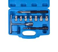 DAYUAN 10pc Diesel Injector Seat Cutter Set Compatible with Delphi Bosch BMW MERC CRD PSA Ford Fiat
