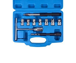 DAYUAN 10pc Diesel Injector Seat Cutter Set Compatible with Delphi Bosch BMW MERC CRD PSA Ford Fiat