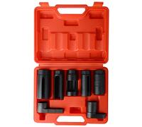 DAYUAN YT97933 7Pcs Oxygen Sensor Remover Set,3/8 inch & 1/2 inch Drive Oil Pressure Sending Unit Removal Kit O2 Sensor Socket Set,Red