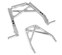 DAYUDDRICAR 1/5 RC Car Metal U Front & Center Bumper Support Brace Mount Spare Part for HPI-Baja 5B 1/5 RC Car Upgrade Part (Color : Front Rear Silver)