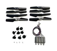 DAYUDDRICAR Drone Part, Engines Motor Propeller Blades Guard Gears kit Fit for HJ78 Mini Drone Rc HJ78 Foldable Quadcopter Spare Parts(C)