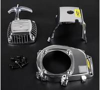 DAYUDDRICAR For Rovan Baja 5B Part, 1/5 RC Car Chrome Pull Start Engine and Head Cover Replacement fit 23cc 26cc 29cc 30.5cc Engine Replacement for Rovan Baja 5B for LOSI 5IVE-T RC Buggies Car Accesso