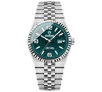 dayutech Mens Watches Stainless Steel Classic Business Waterproof Easy to Read Watch for Men with Date Chronograph Luminous Luxury Wrist Watches for Men, Green