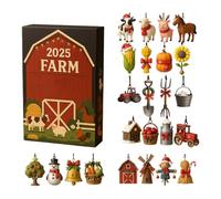 Dayysiuy Advent Christmas Countdown 2025-2D Acrylic Farm Seasonal Decoration 24 Days,Advent Countdown Calendar | for Living Room Bedroom Study Office Mantel Wall Staircase Window Front Door Garden