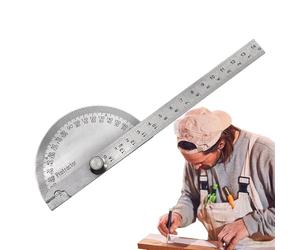 Dayysiuy Angle Protractor | Stainless Steel Angle Gauge Protractor - Measuring Tool for Drawing, Woodworking, Geometry Math