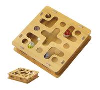 Dayysiuy Cat Nail File Box | Wooden Claw Scratcher Feeder with Bell | Wooden Cat Scratch Enrichment Puzzle Box,for Kittens Mental Health Hunting Play Engages Instincts Furniture Protection