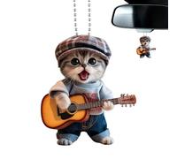 Dayysiuy Cat Pendant for Car - 2D Acrylic Charm Ornament Decoration,Cat Auto Interior Ornaments,for Car Rearview Mirror Home Window Living Room Bedroom