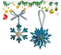 Dayysiuy Christmas Tree Decorations - 2D Acrylic Realistic Snowflake Ornament | Christmas Reindeer Decorations - for Windowsill Balconies Doorways Wall Garden Yard Path Porch