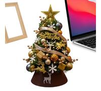 Dayysiuy Christmas Tree,Realistic Centerpieces with Ornaments | Tiny Christmas Tree,for Home Desktop Office Room Holiday Clients