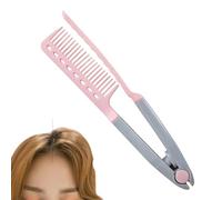 Dayysiuy Comb for straightening hair with handle, hair styling partition straightener, handle comb for straightener hairstyles, for use at home, on the go, on holiday, in the hotel and at