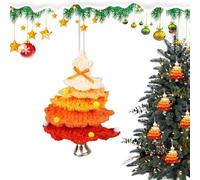 Dayysiuy Crochet Christmas Tree - Handmade Christmas Tree Ornaments with Bell | Decorative Holiday Props, Table Centerpiece for Living Room Bedroom Windowsill Mantelpiece Bookshelves Party Holiday