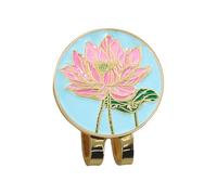 Dayysiuy Golf Ball Marker Hat Clip - Magnetic Golf Ball Markers - Portable Flower Pattern Golfer Accessories for Players Enthusiasts Course Play Tournament Participation