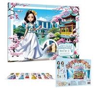 Dayysiuy Magnetic Paper Dolls - Magnetic Stickers Princess Paper Dolls Playset - Puzzle Games Decals Learning Toys for Kids Girls Toddler Home School Car Trip Christmas Classroom Prizes