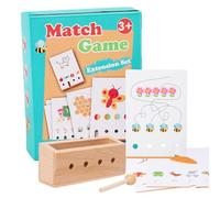 Dayysiuy Matching Game for Kids | Logical Thinking Interactive | Kids Animals Learning Cards Wood Toy - for Preschoolers Girls Home Classroom Travel Kindergarten Car-Rides Party