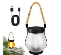 Dayysiuy Solar Lantern,Outdoor Lantern Solar Flame Light | Waterproof Lights Outside Decorations for Yard Tree Lawn Patio Porch Window Indoor Garden Birthday Wall Pathway