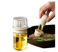 Dayysiuy Vegetable Oil Dispenser | 2-in-1 Sauce Dispenser | BBQ Oil Dispensing Bottle with Silicone Basting Brush,for Kitchen Cooking BBQ Vinegar Fryer Sauce Home Grilling