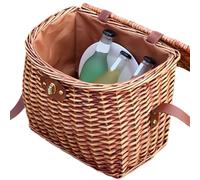 Dayysiuy Wicker Storage Basket,Outdoor Baskets with Lid | Large Capacity Storage Container for Picnic Camping Apartment Living Room Bedroom Study Farmhouse Dolls Foods