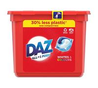Daz All in 1 Pods Laundry Detergent Capsules for Whites & Colours, 25 each