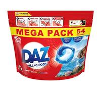 Daz ALL in 1 PODs Washing Capsules Whites & Colours 54 Washes. Cleans, Brightens & Freshens, even at 20 degrees