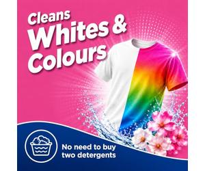 Daz Bio Liquid Laundry Detergent, Cherry Blossom, 24 Washes, 4 Pack | Powerful Laundry Cleaning - Whites & Colours, Floral Fragrance, Multipack