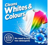 Daz Bio Whites & Colours Washing Liquid, 24 Washes, 4 Pack | Powerful Stain Removal Formula, Fresh Scent, Multipack