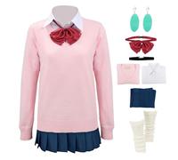 DAZCOS Ayase Momo Cosplay Costume Adults Women US Size Anime Outfit Japanese JK Uniform Suit Dress for Party (X-Large)