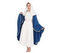 DAZCOS Virgin Mary Costume for Women Halloween Cosplay (white, Medium)