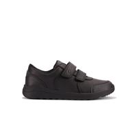 Clarks Kids Daze Step 2 Double Strap Leather School Shoe, Black, Size 13.5 Younger Black