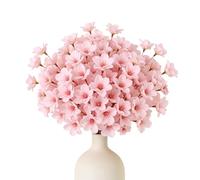 Dazejin 6 Pcs Artificial Silk Cherry Blossom Pinch for Spring Decorations, Faux Sakura Blossom Flower Branch, Spring Theme Party Suppiles for Vase Arrangements Home Wedding Table Decorations