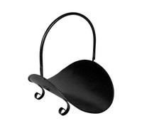 Dazengzeng Firewood Rack Outdoor, Vintage Iron Firewood Holder - Curved Freestanding Storage Rack for Home(Black)