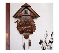 Dazengzeng Wall Clock, Solid Wood Large Cuckoo Clock Retro Wooden Wall Clocks Interior Decoration Living Room Wall Clock Home Ornaments Accessories(Arabic numerals)