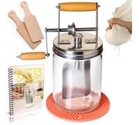 Dazey Butter Churn- Cheese Cloth and Beech Wood Butter Paddles Included- Hand Crank Butter Churner- Manual Butter Maker- Create Delicious Homemade Butter with Your Own Hand Crank Dazey Butter Churner