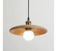 Dazii Japanese Style Wooden Chandelier, Creative Hat -Shaped Pendant Lamp Lampshade, E27/E26 Base Single -Head Hanging Light, Restaurant Balcony Decoration Lighting Fixtures