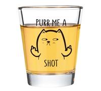 DAZLUTE Purr Me a Shot Glass, 2 OZ Cat Shot Glass, Funny Cat Gifts for Cat Lovers Men Women Cowoker Family Friend, Unique Present Idea Cat Lover Gifts Birthday Gifts Christmas Gifts, Humor Shot Glass