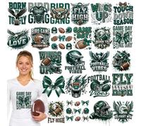 Dazoratix Green Football Iron on Transfers - 24 Sheets DTF Ready to Press
