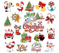 Dazoratix Merry Christmas Cruise Decorations - 18 Pcs Xmas Ship Door Magnets: Santa Claus, Snowman, Cruise Stateroom Magnetic Decoration, Christmas Gnome Trees Magnets for Holiday Party Supplies